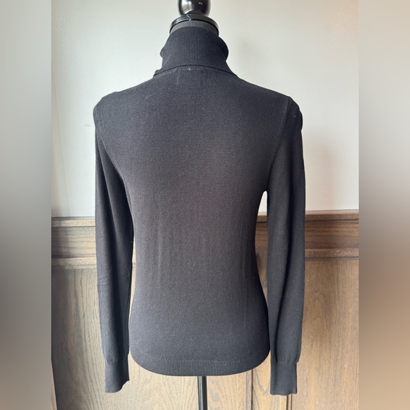H&M Black Turtleneck Sweater capsule wardrobe classic NWT small - Picture 3 of 8